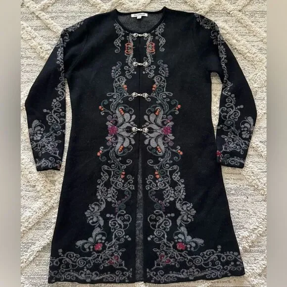 North Style Peruvian Alpaca Long Cardigan Size Large - Picture 7 of 13